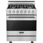Viking - 30 in. Wide 5 Burner 3 Series Freestanding Gas Range Liquid Propane - Stainless Steel
