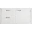 Sedona By Lynx - 42" Storage Door & Double Drawer Combo for Outdoor Kitchen - Silver