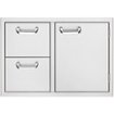 Sedona By Lynx - 30" Double Drawer and Access Door Combo for Outdoor Kitchen - Silver