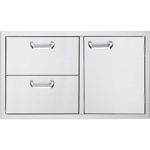 Sedona By Lynx - 36" Double Drawer and Access Door Combo for Outdoor Kitchen - Silver