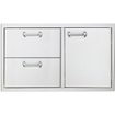 Sedona By Lynx - 36" Double Drawer and Access Door Combo for Outdoor Kitchen - Silver