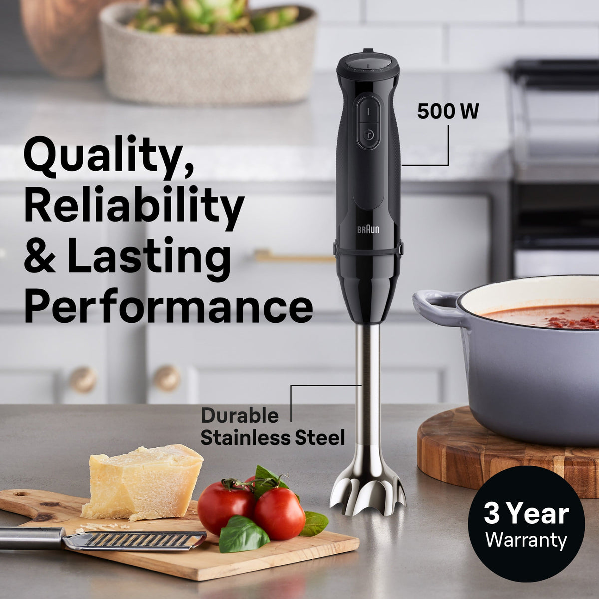 Braun - MultiQuick 5 Vario Hand Blender - Black