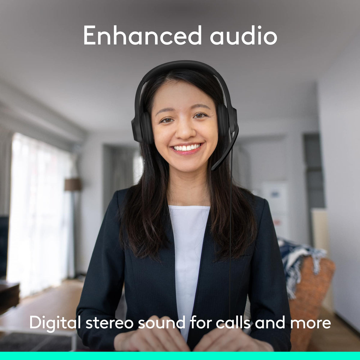 Logitech - H390 Wired USB-C On-Ear Stereo Headphones with Noise Canceling Microphone - Black