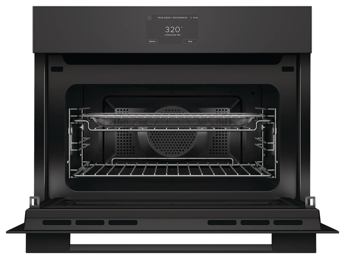 Fisher & Paykel - 24" 1.7 Cu Ft Built-in Convection Speed Oven, 5" Touchscreen - Compact - Minimal - Black