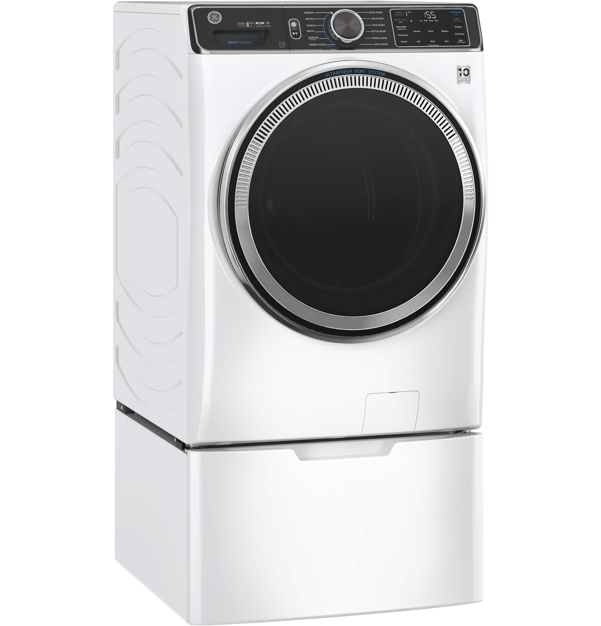 GE - 16” Laundry Pedestal with Storage Drawer for Select Washers and Dryers - White