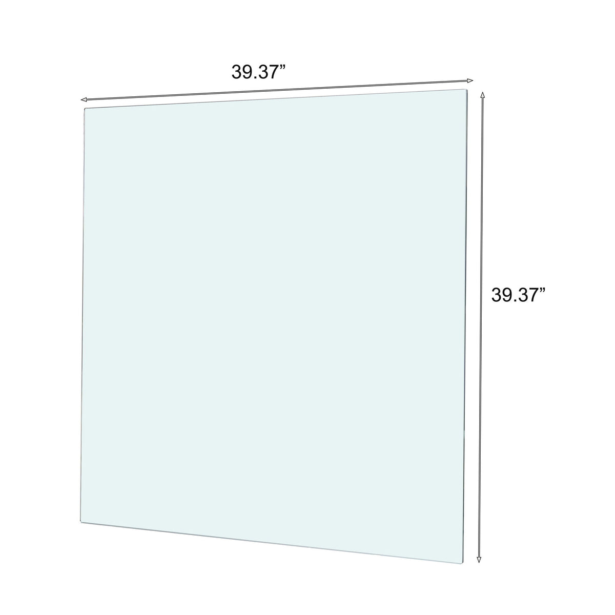 Square Tempered Glass Top