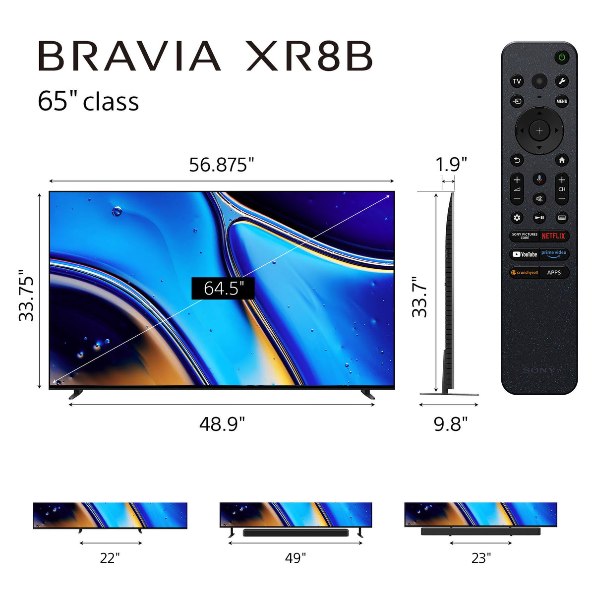 Sony - 65" Class BRAVIA XR8B OLED 4K Google TV with Gemini