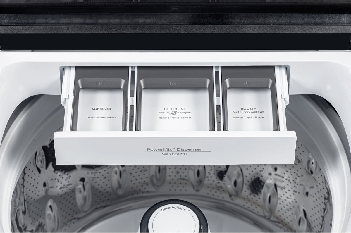 Midea - 4.4 Cu. Ft. Top Load Agitator Washer with PowerMix Spray - White