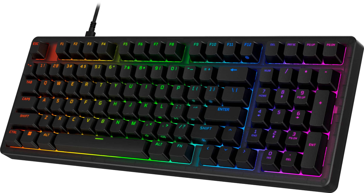 HyperX - Origins 2 1800 Wired Mechanical Linear Red Switch Gaming Keyboard with RGB Back Lighting - Black