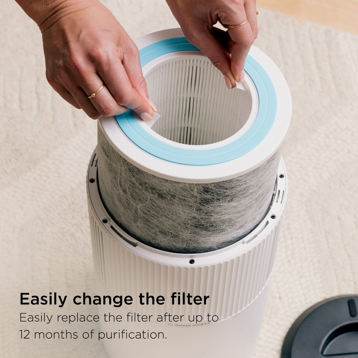 Shark - Air Purifier with Nanoseal HEPA, Cleansense IQ, Odor Lock, Cleans up to 500 sq. ft - White
