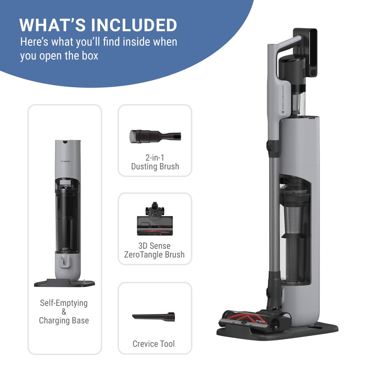 Tineco - GO Station Cordless Stick Vac AutoEmpty - Gray