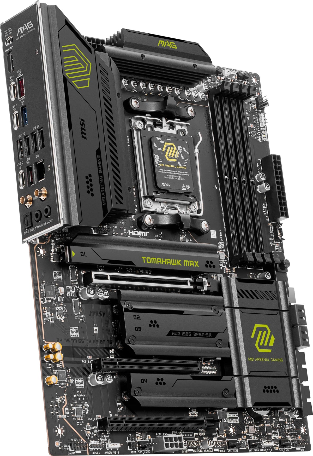 MSI - MAG B850 TOMAHAWK MAX WIFI (Socket AM5) AMD B850 ATX DDR5 Wi-Fi 7 Motherboard - Black