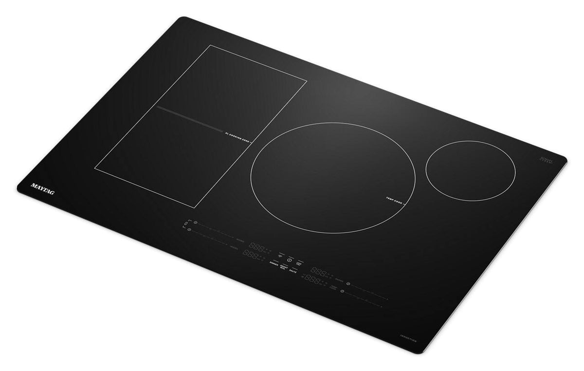 Maytag - 30 in. Wide 4 element Electric Induction Cooktop with Power Boost - Black