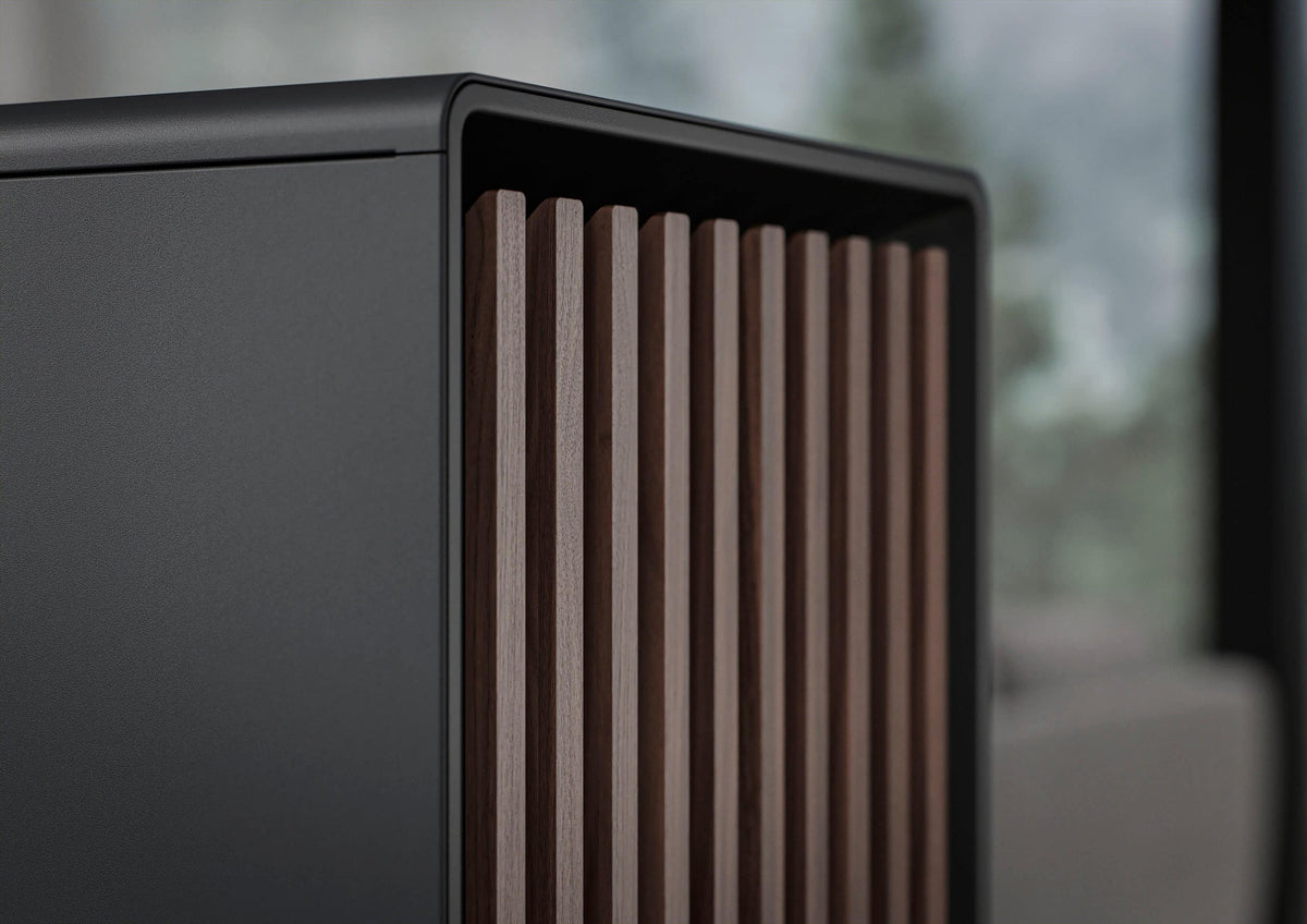 Fractal Design - North Charcoal Black with Walnut Front and Mesh Side Panel Mid-Tower PC Case - Black