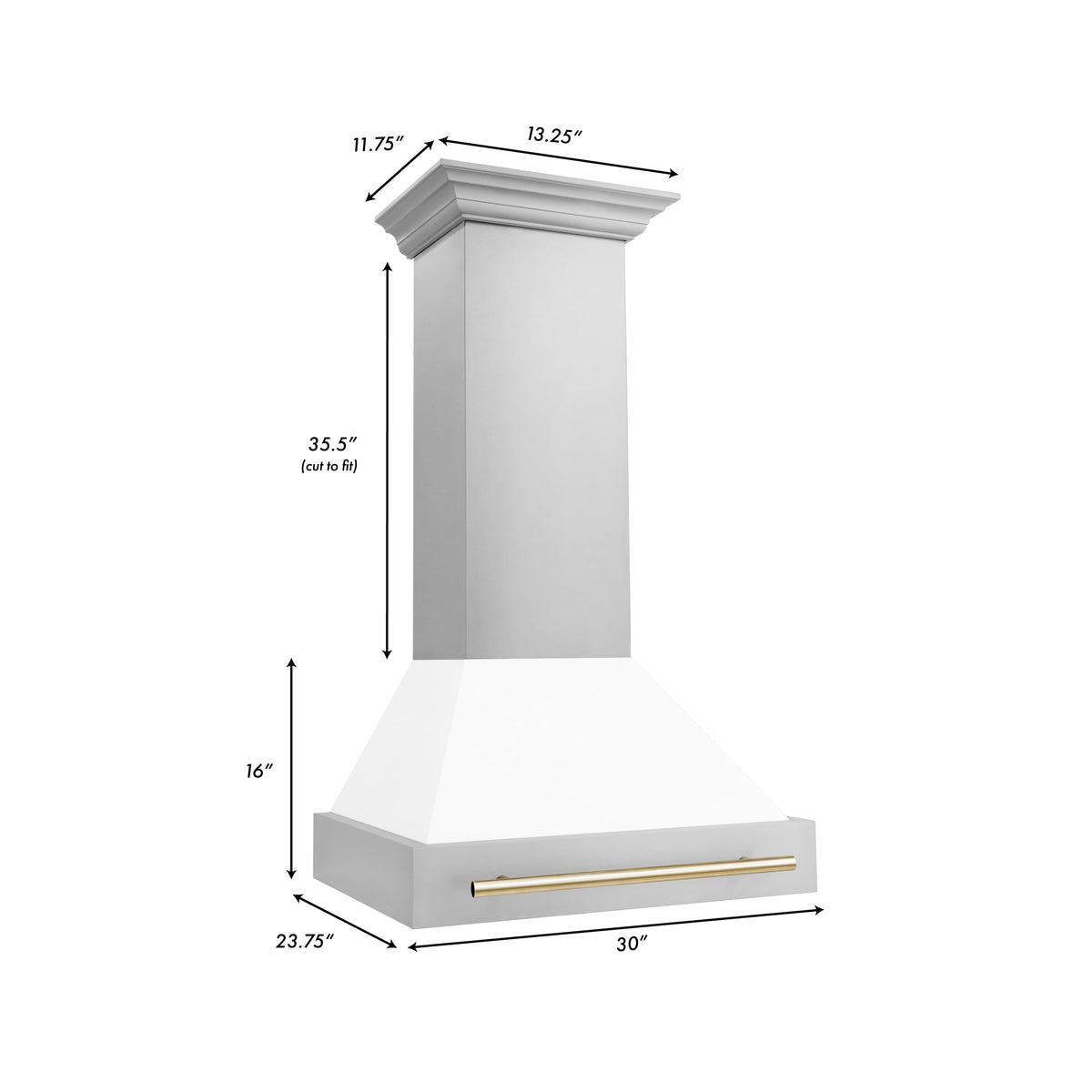 ZLINE Autograph Edition - 30 inches - Externally Vented - Wall Range Hood - Stainless Steel