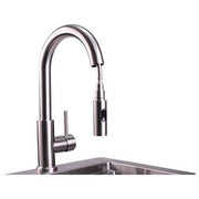 Lynx - Outdoor Gooseneck Pull Down Faucet - Silver