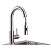 Lynx - Outdoor Gooseneck Pull Down Faucet - Silver