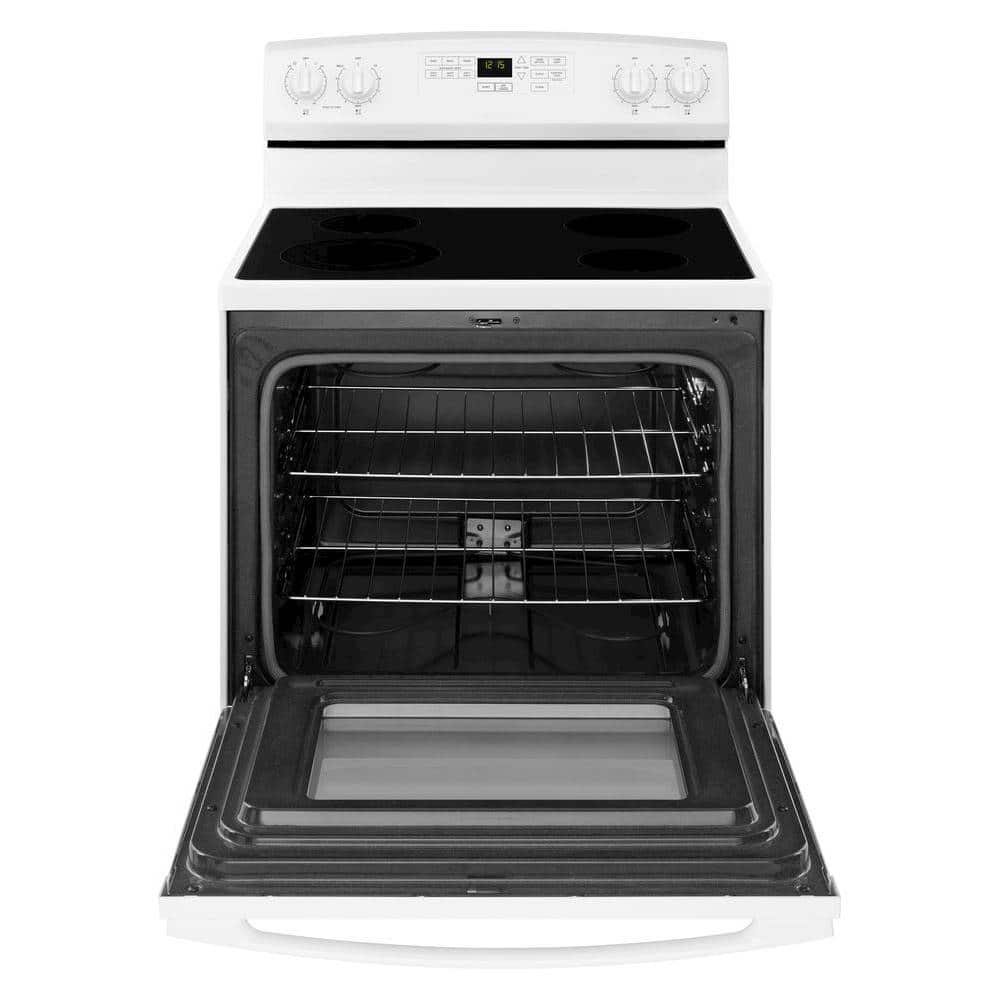 Amana - 30 in. Wide 4 element Self-Cleaning Freestanding Electric Range - White