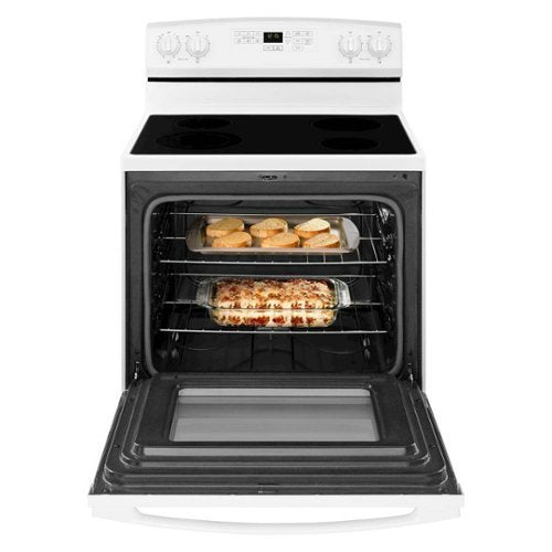 Amana - 30 in. Wide 4 element Self-Cleaning Freestanding Electric Range - White