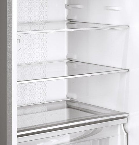 Haier - 28 in. Wide 15 Cu. Ft. Bottom-Freezer Refrigerator with Quick Cool and Freeze - Stainless Steel