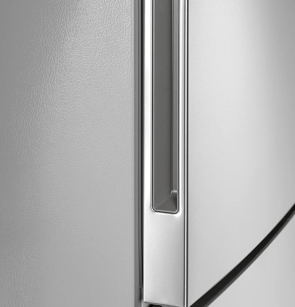 Haier - 28 in. Wide 15 Cu. Ft. Bottom-Freezer Refrigerator with Quick Cool and Freeze - Stainless Steel