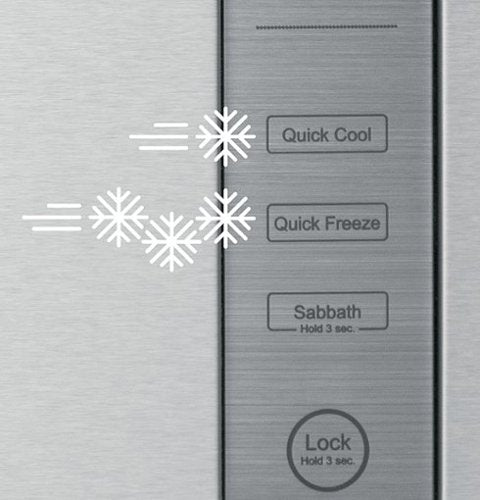Haier - 28 in. Wide 15 Cu. Ft. Bottom-Freezer Refrigerator with Quick Cool and Freeze - Stainless Steel