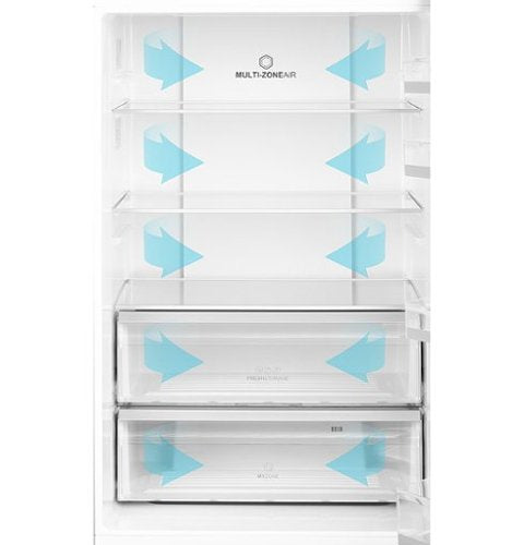Haier - 28 in. Wide 15 Cu. Ft. Bottom-Freezer Refrigerator with Quick Cool and Freeze - Stainless Steel