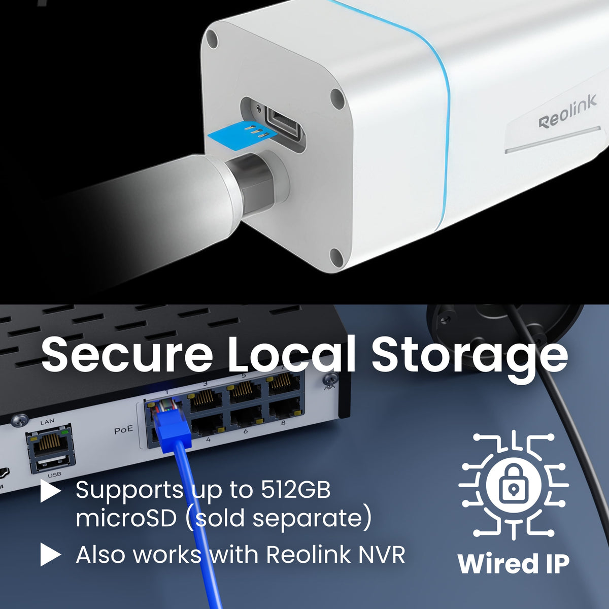 Reolink - 4K 8MP PoE Wired Outdoor Bullet Security IP Camera with 5X Optical Zoom, Color Night Vision - White