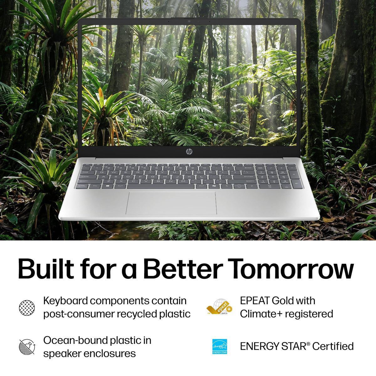 HP - 15.6" Laptop - Intel N100 Processor - 4GB Memory - 128GB Storage - Natural Silver