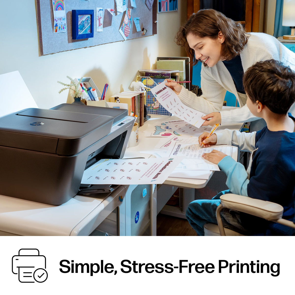 HP - DeskJet 4355 Wireless AI-Enabled All-in-One Inkjet Printer with 3 Months of Instant Ink - Black