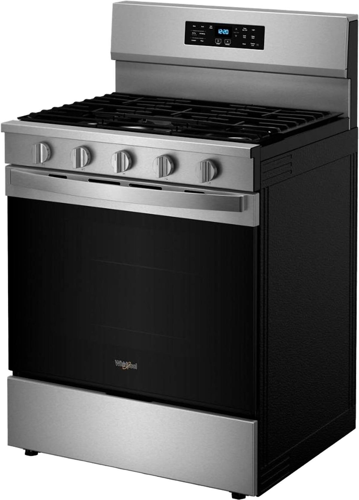Whirlpool - 30 in. Wide 5 burners 5.0 cu. ft. Freestanding Single Gas Range with Air Fry and Air Baking - Stainless Steel