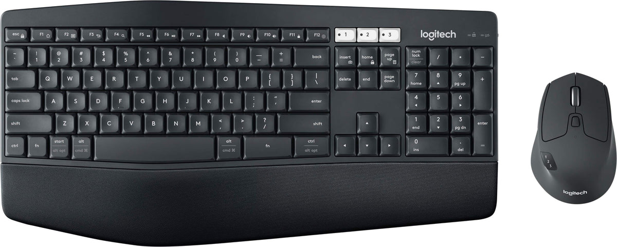 Logitech - MK850 Performance Full-size Wireless Membrane Keyboard and Mouse Combo for PC and Mac - Black