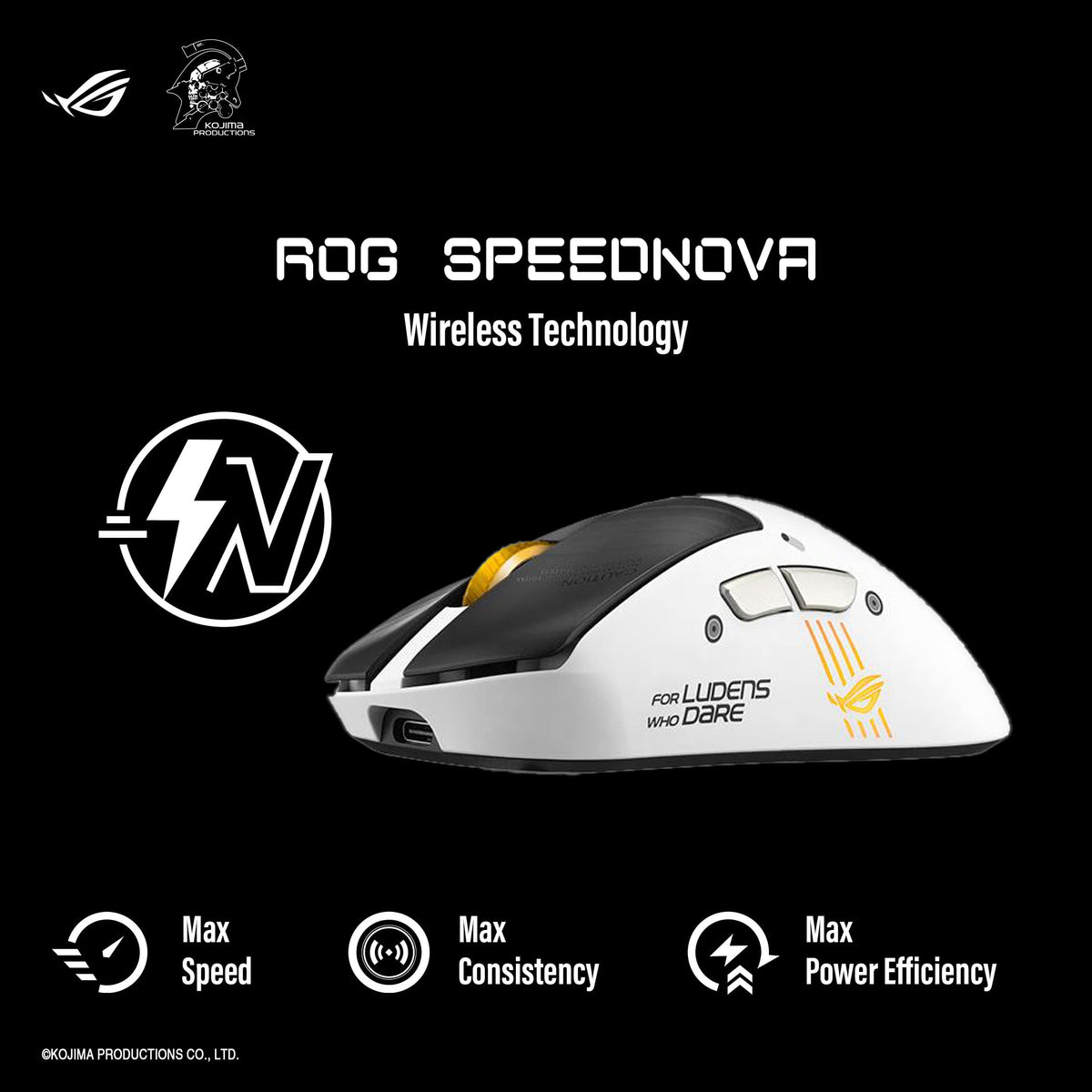 ASUS - ROG Keris II Origin Ultralight Wireless Optical Gaming Mouse with ROG SpeedNova Wireless Technology - Wireless - KOJIMA PRODUCTIONS Edition