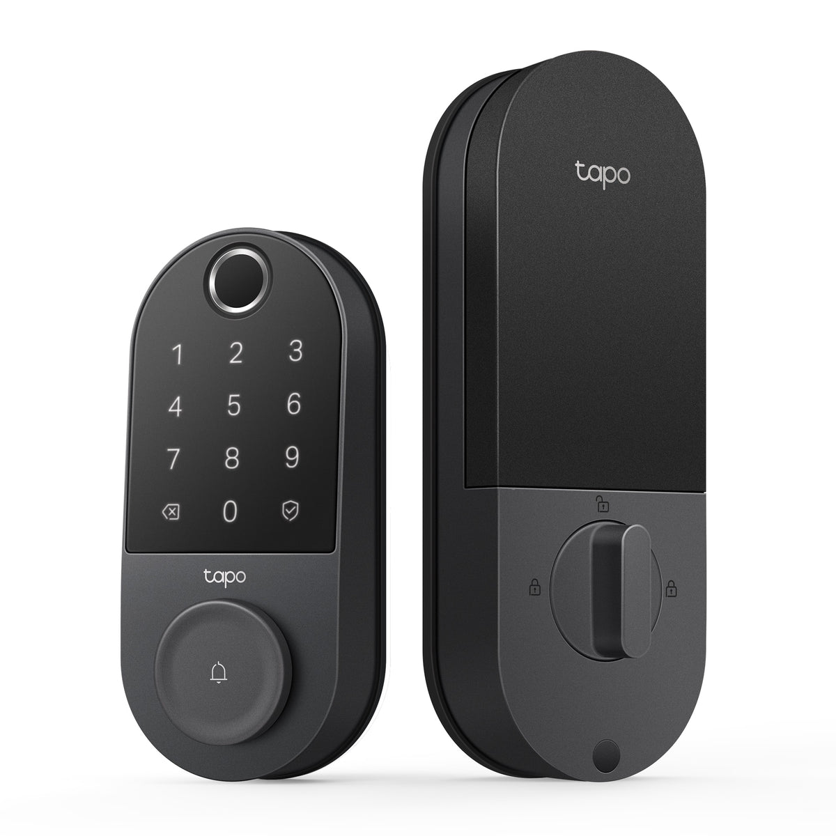 TP-Link - Tapo DL110 Smart Wi-Fi Deadbolt Lock - Lock/Unlock using Keypad, App, or Fingerprint Recognition - Replaces Most Locks - Black