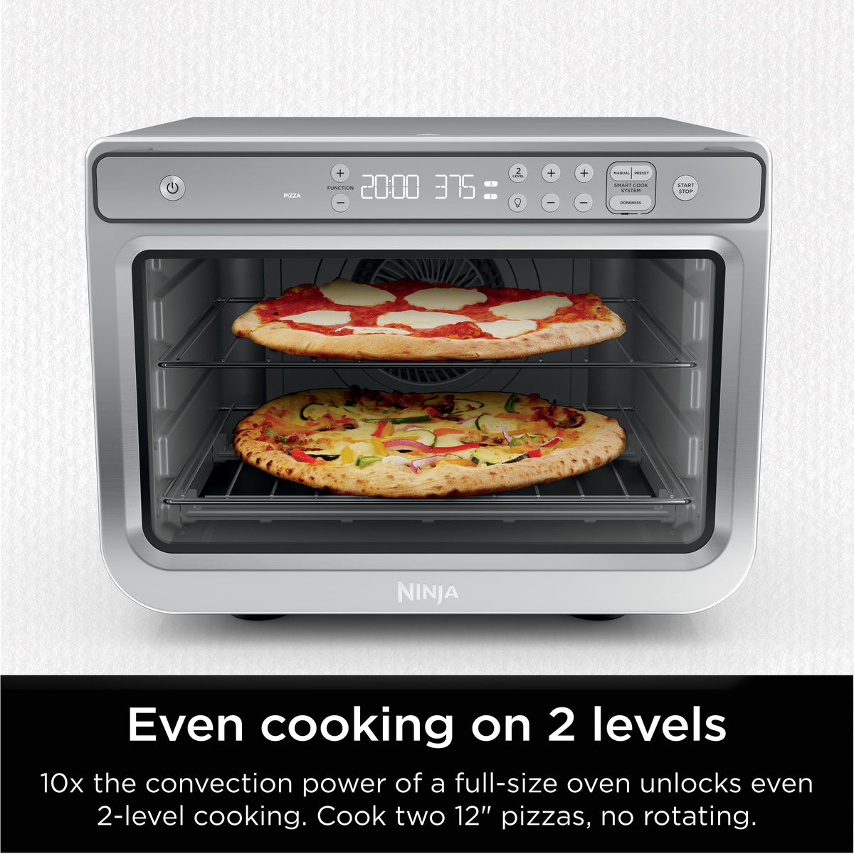 Ninja - Prestige Smart XL Air Fryer & Countertop Oven + Pro Cook - Stainless Steel