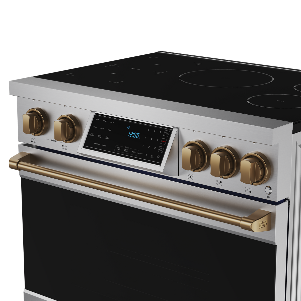 Gordon Ramsay Series by Thor Kitchen 6.0 Cu. Ft Freestanding Induction Range with Bronze Hardware - Stainless Steel