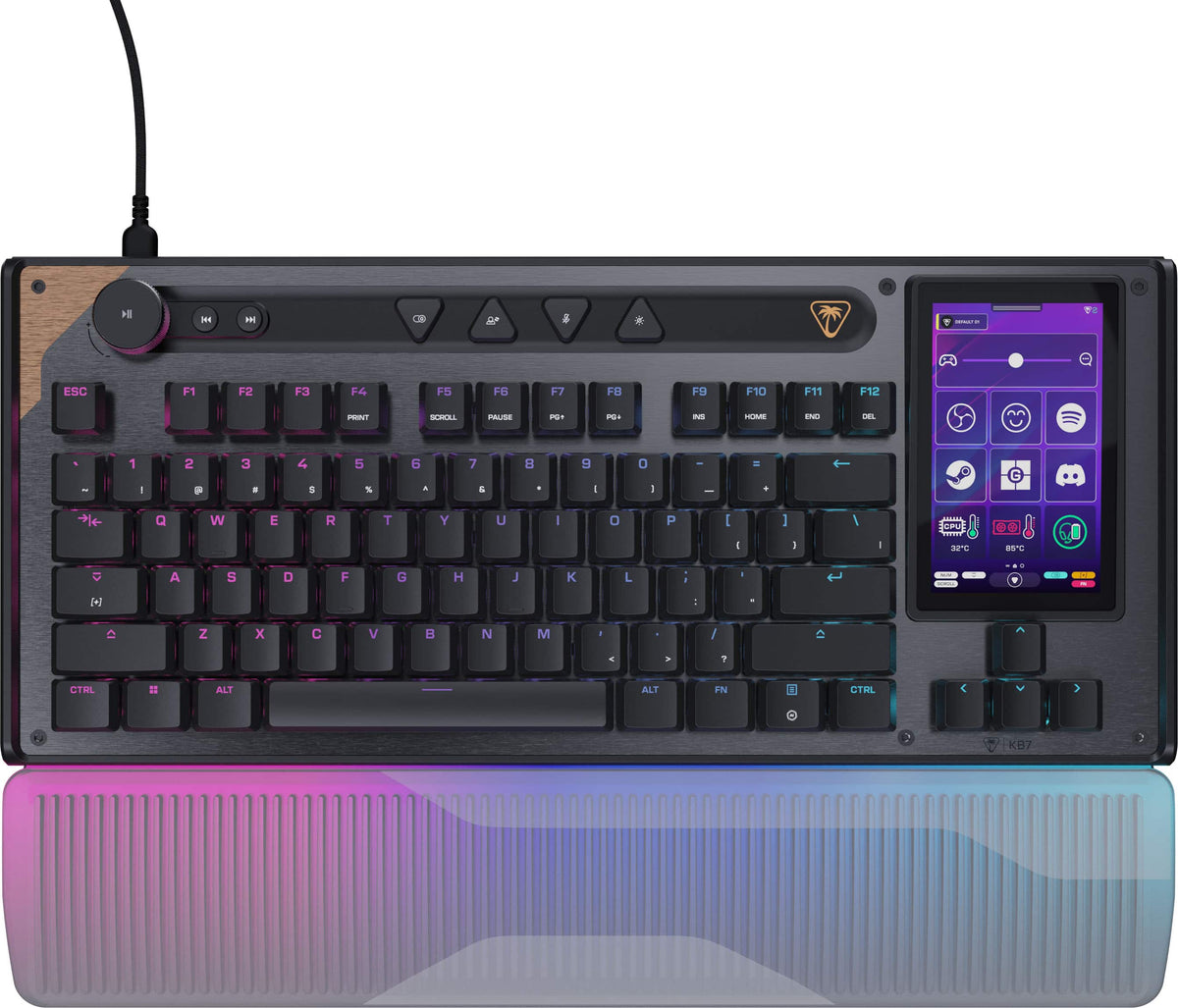 Turtle Beach - Command Series KB7 TKL Wired Hall-Effect Gaming Keyboard for PC - Black