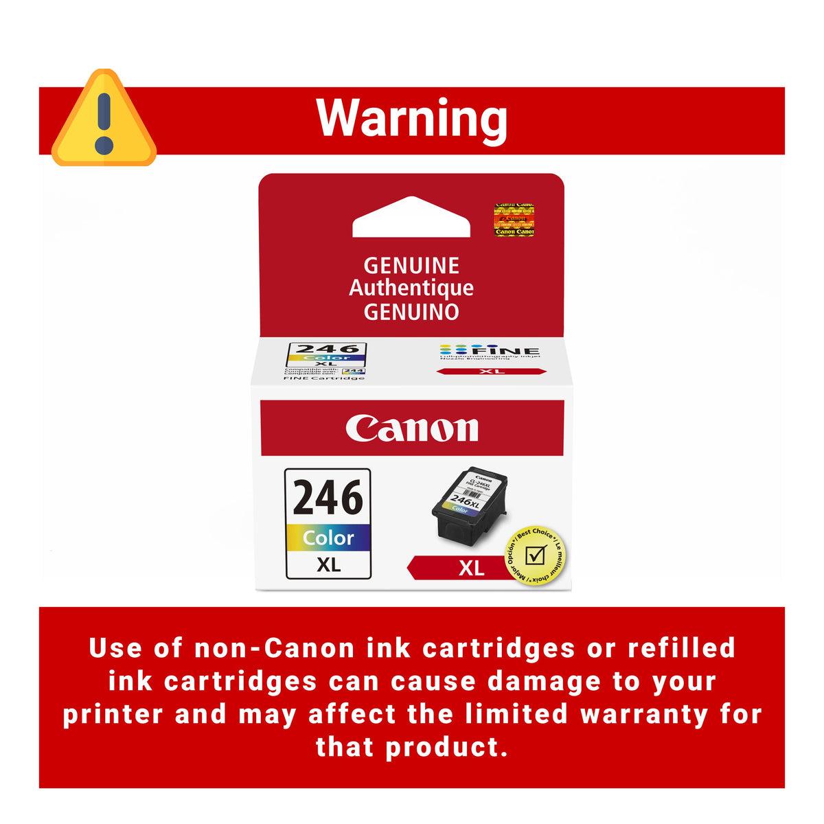 Canon - CL-246XL High Yield Ink Cartridge - Multi