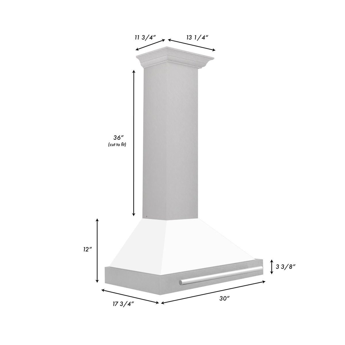 ZLINE - 30 inches - Externally Vented - Wall Range Hood - White Matte