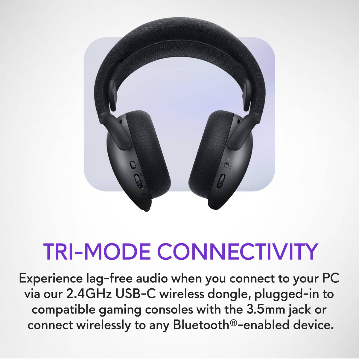 Alienware - AW725H Tri Mode Wireless Over-the-Ear Gaming Headset for PC, Xbox X|S, Xbox One, PS5, PS4, Switch and Mobile - Dark Side of the Moon