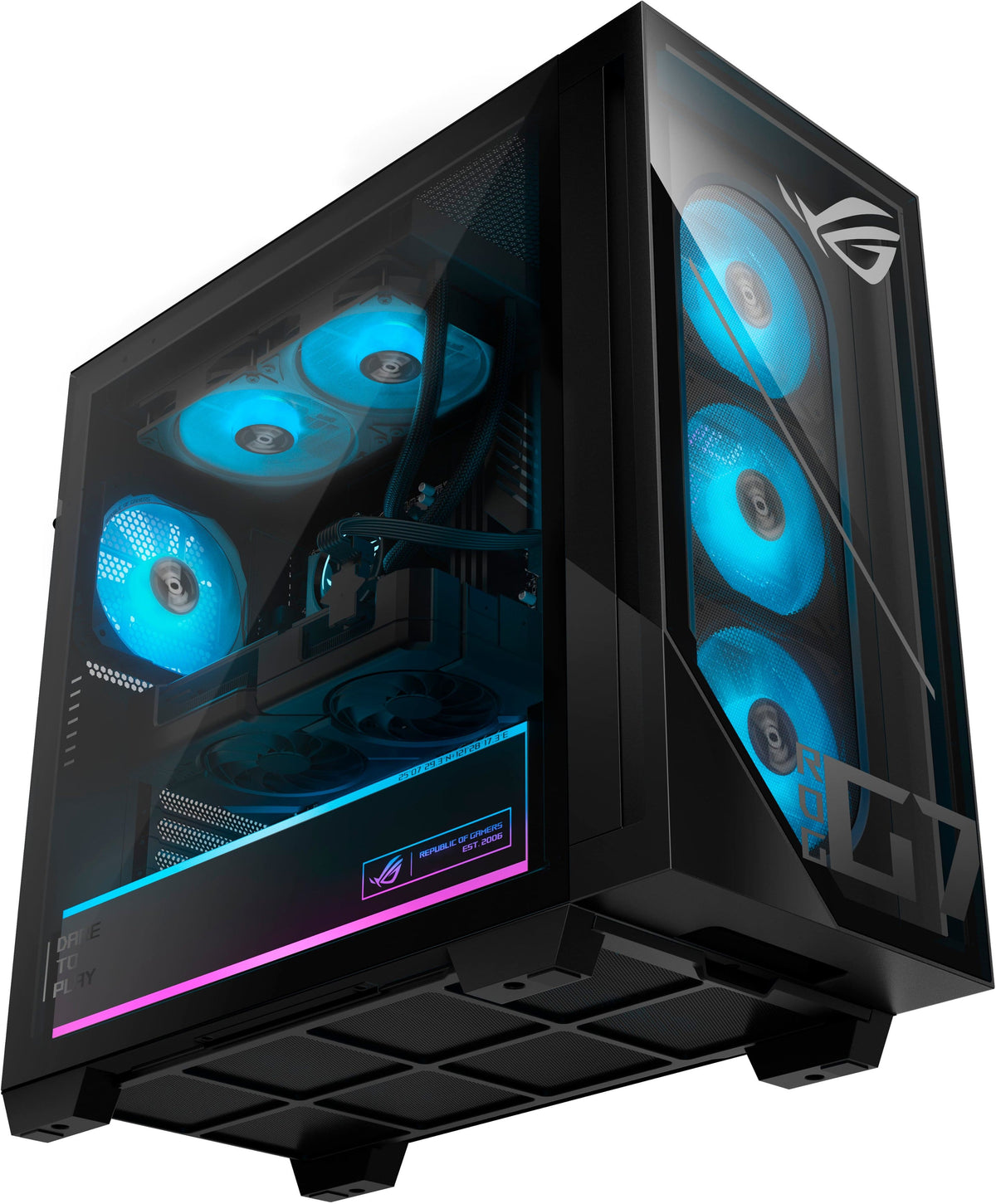 ASUS - ROG GM700 Gaming Desktop - AMD Ryzen 7 8700F (2024) - 32GB Memory - NVIDIA GeForce RTX 5060Ti 16GB - 1TB Storage - Black