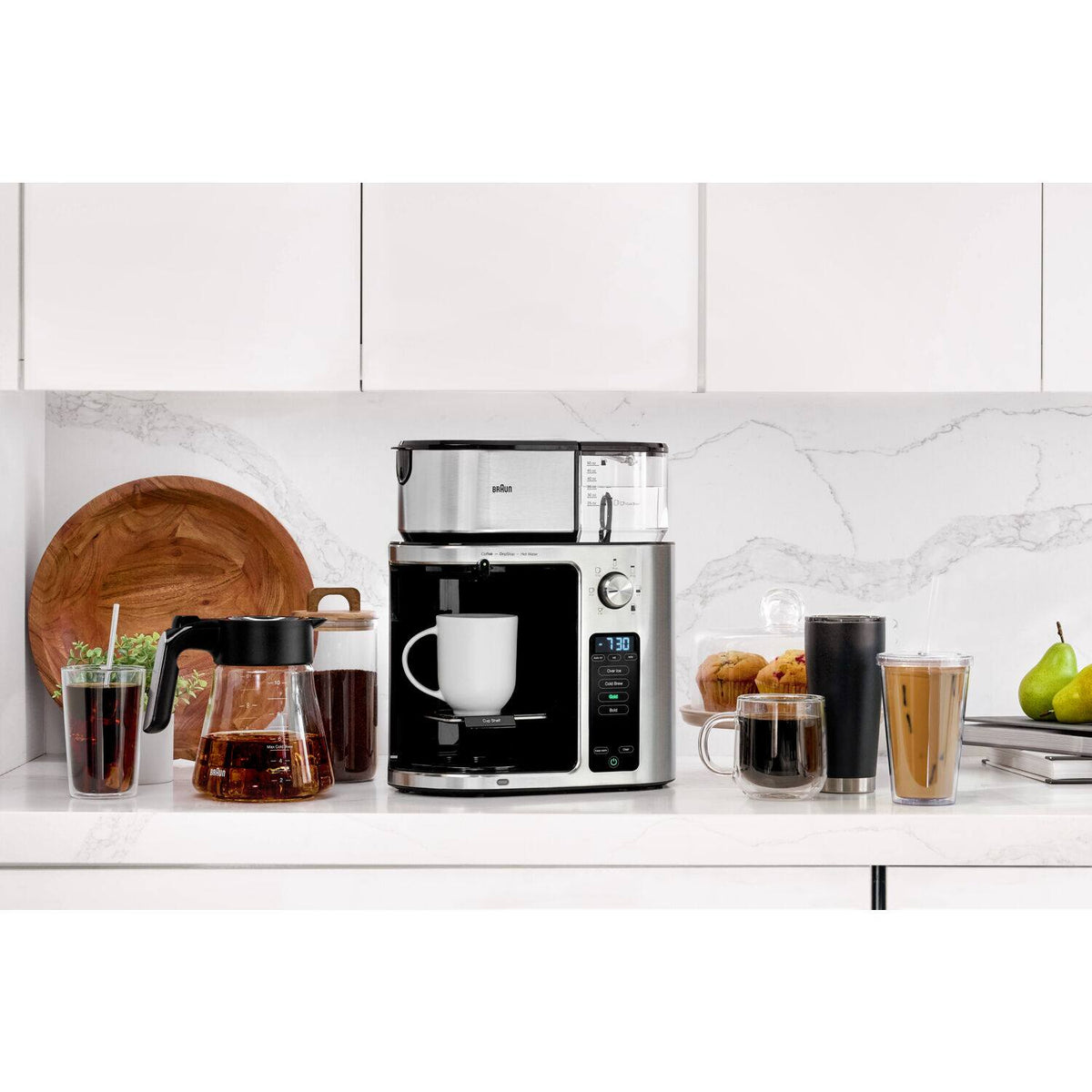 Nespresso - MultiServe KF9270 Drip Coffee Maker - Stainless Steel