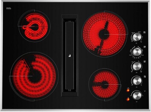 JennAir - 30 in. Wide 4 Element JX3 Euro-Style Built-In Electric Cooktop - Black Stainless Steel