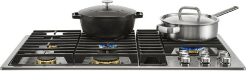 JennAir - 36 in. Wide 5 Burner Gas Cooktop - Stainless Steel
