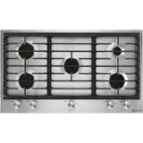 JennAir - 36 in. Wide 5 Burner Built-In Gas Cooktop - Stainless Steel