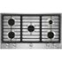 JennAir - 36 in. Wide 5 Burner Built-In Gas Cooktop - Stainless Steel