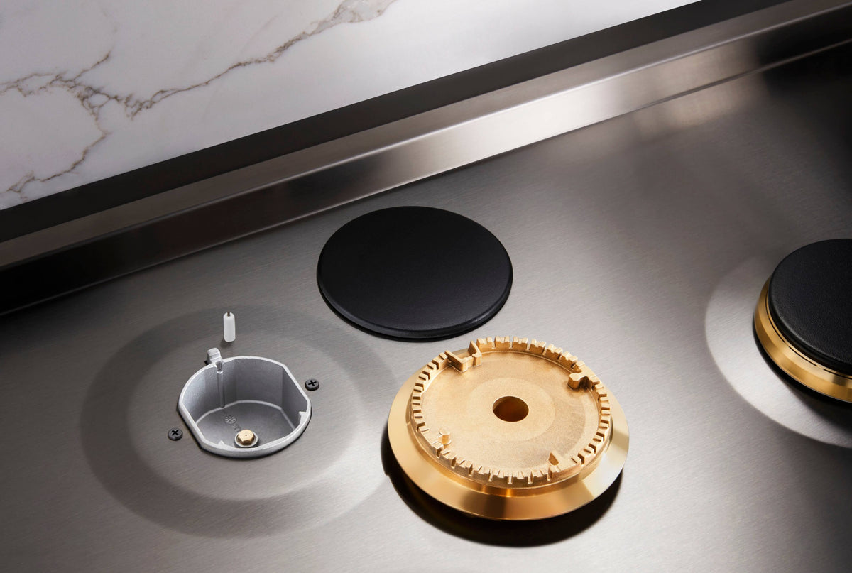 JennAir - 36 in. Wide 5 Burner Built-In Gas Cooktop - Stainless Steel