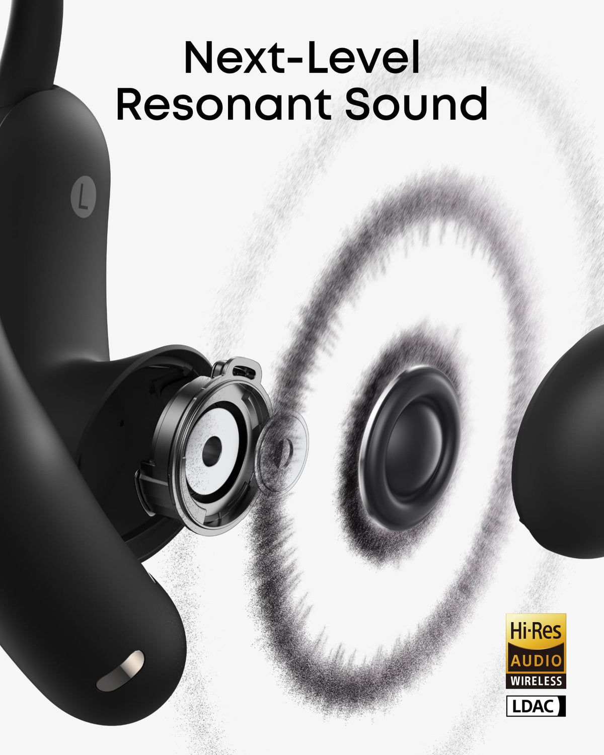 Anker - Soundcore AeroFit 2 Pro Dual-Form Wireless Bluetooth Earbuds with Open-Ear and Active Noise Cancellation Seamless Switch - Black