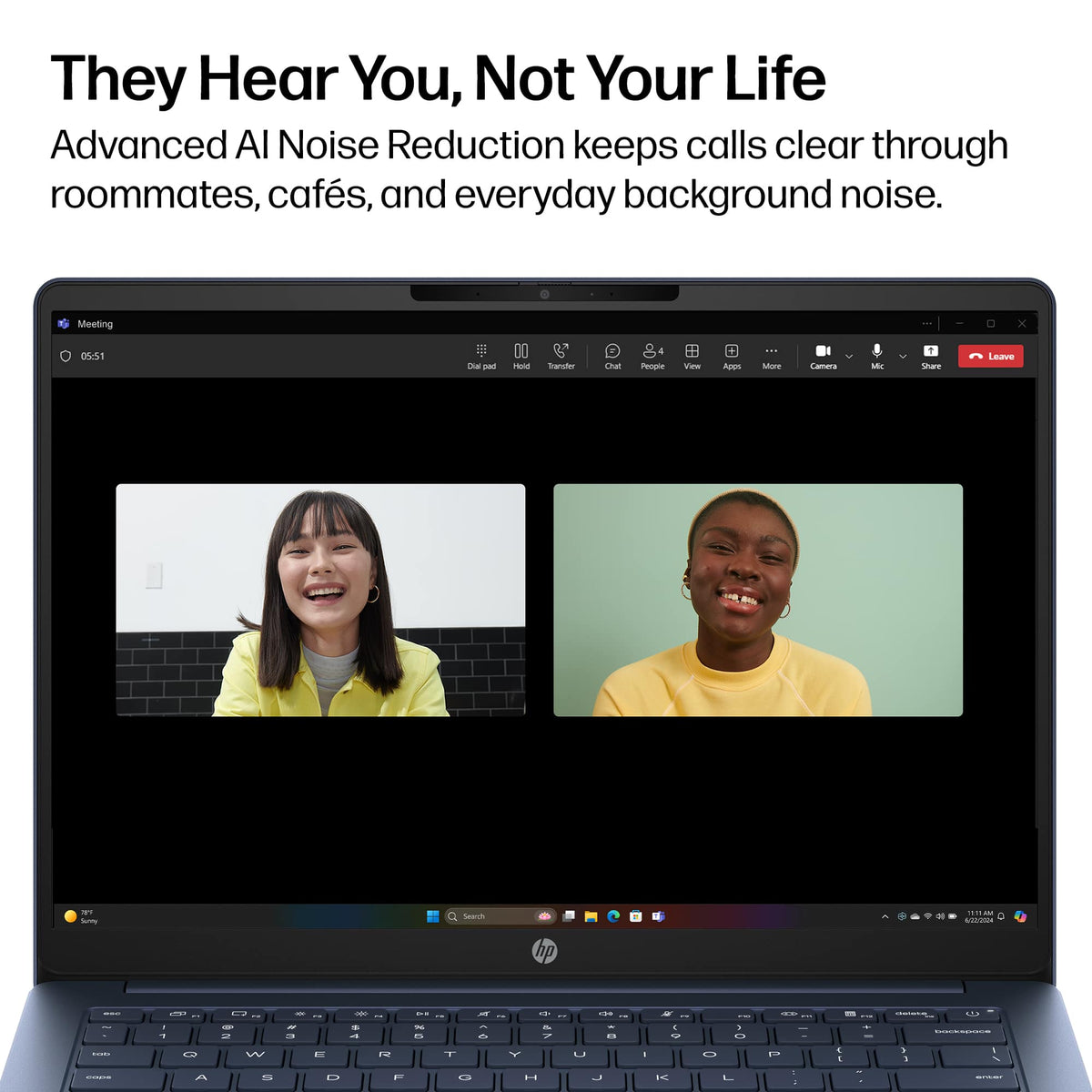 HP - OmniBook 3 - 14" 2K OLED Laptop - Snapdragon X (8-core) - 16GB Memory - 256GB SSD - Copilot+ PC - Starlit Blue
