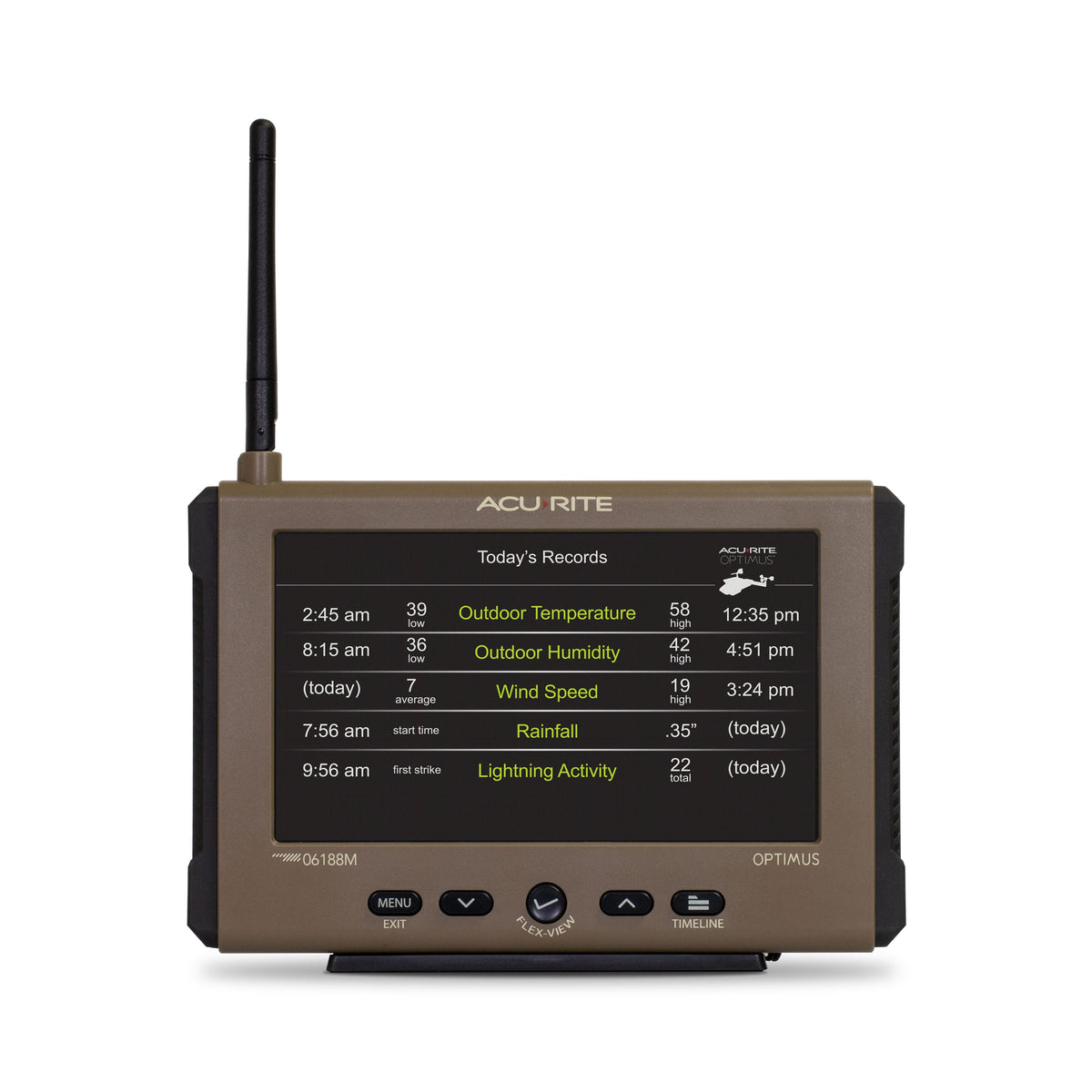 AcuRite - Optimus WiFi Weather Station with HD Digital Display, Solar Powered Sensor & Mobile App for Remote Monitoring - Gray